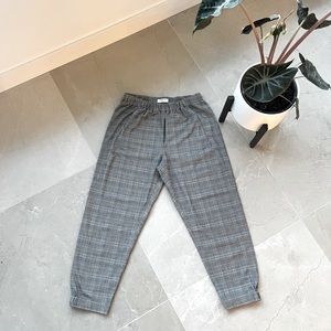 Babaton plaid cropped length jogger pants - MEDIUM